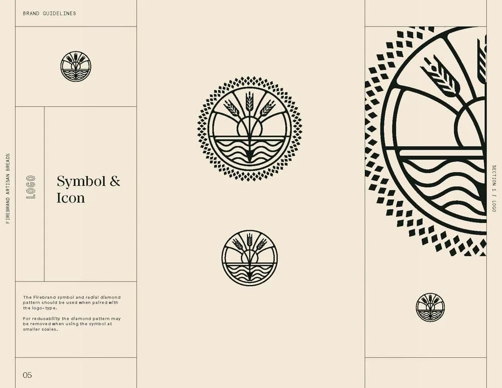 Firebrand symbol and icon system from the recovered brand-guidelines page.