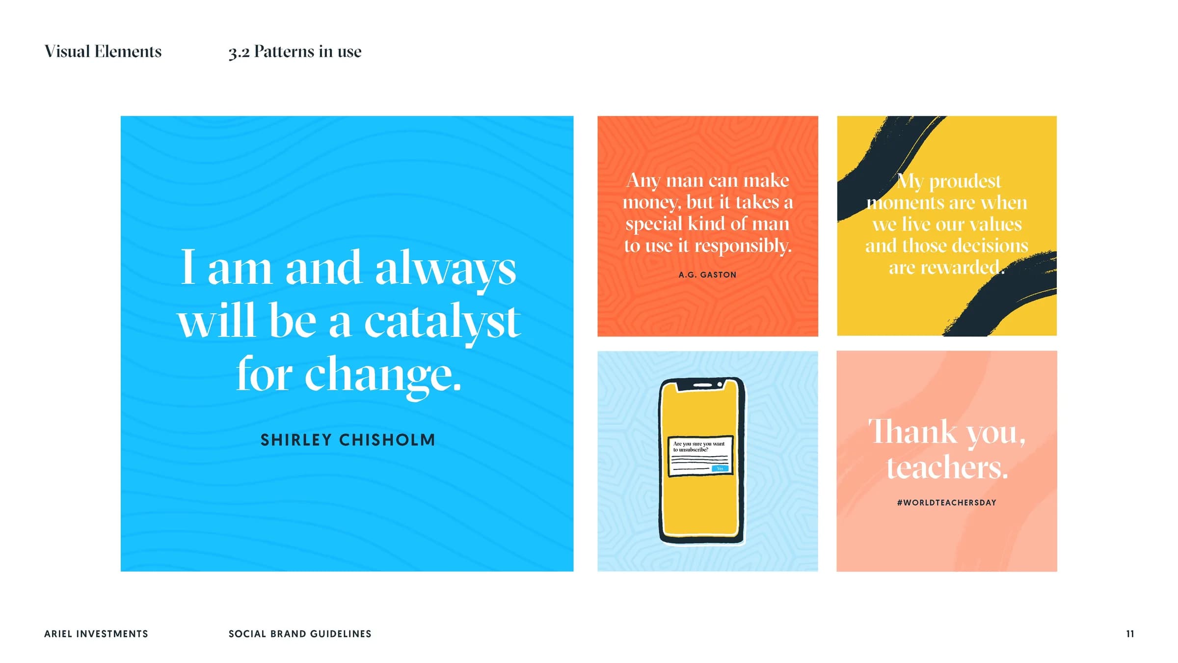 Ariel editorial pattern applications.