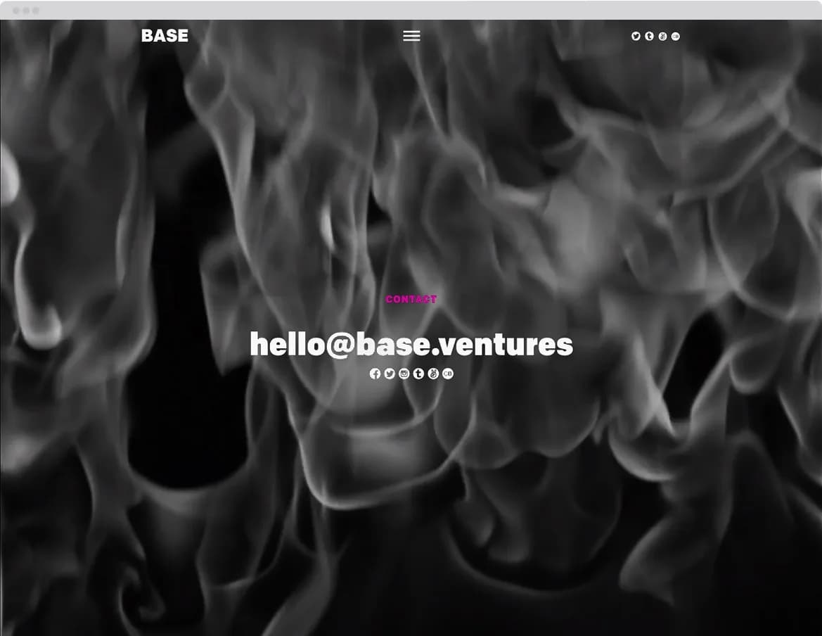 BASE contact page with a direct contact message.